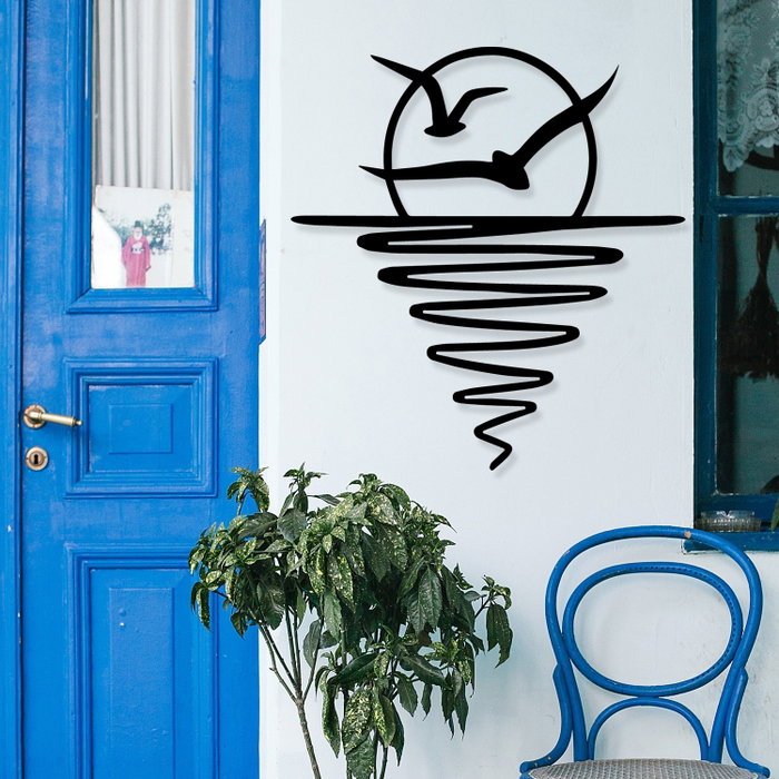 Wallity Nostalgia Accesorio decorativo de pared de metal Negro